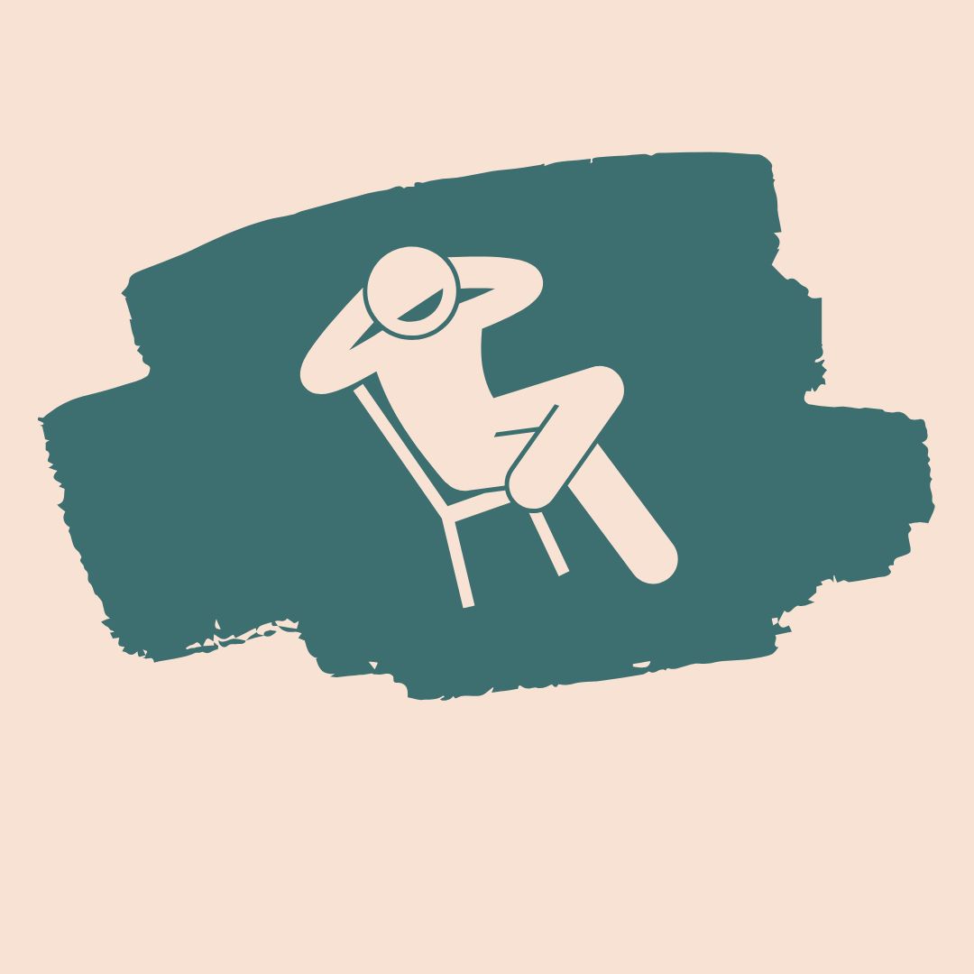 Entspannte Person im Stuhl