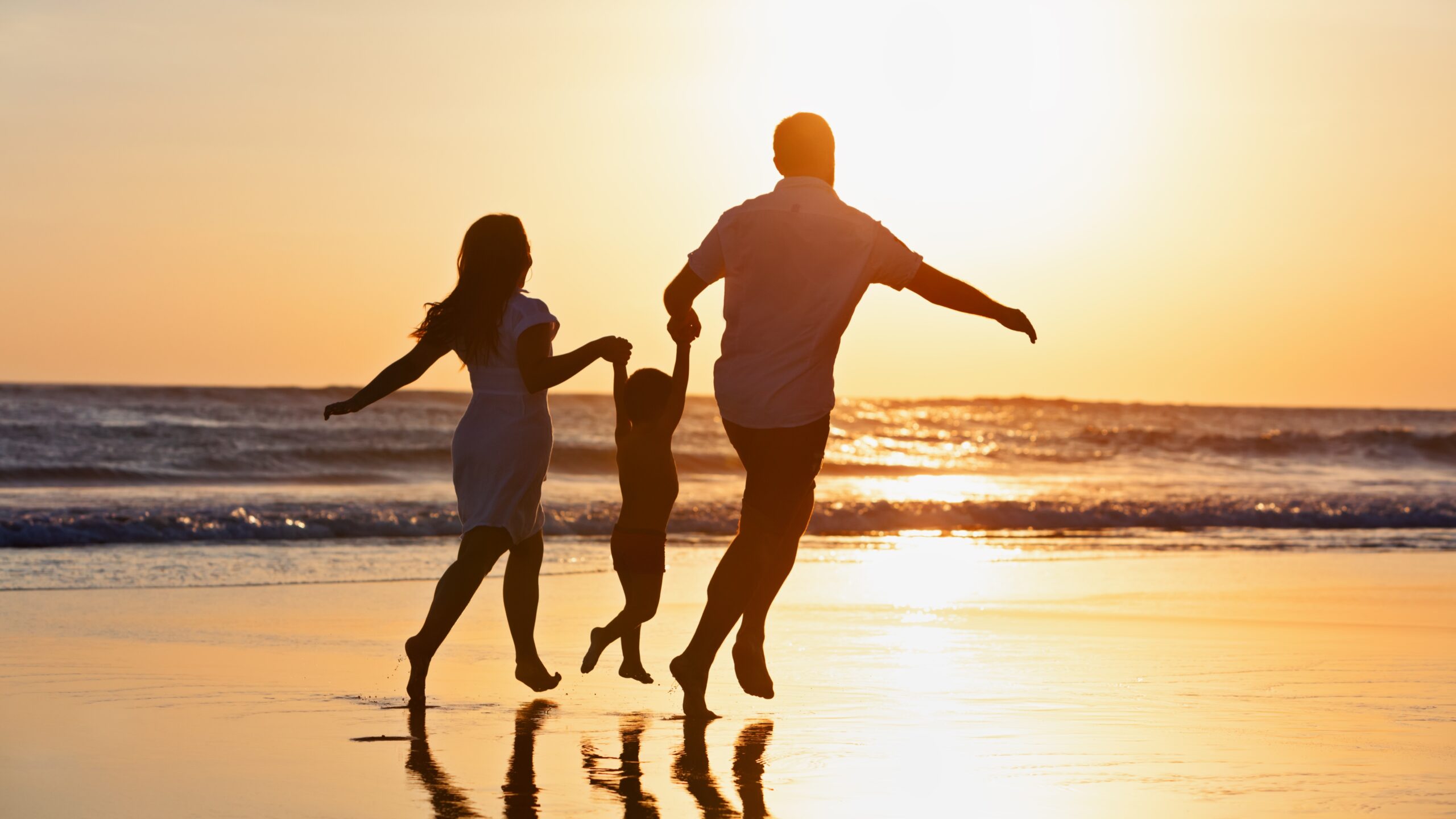 Familie am Strand